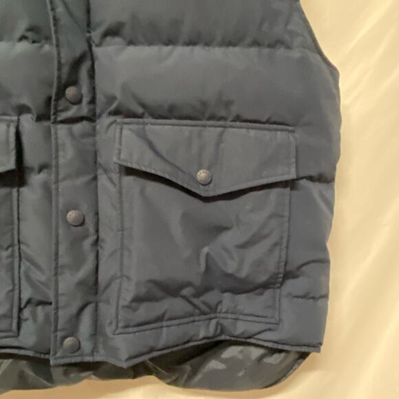 Trader Bay Vest XL Navy Blue Puffer Full Zip Snap 4 Pocket Vintage - Picture 5 of 9